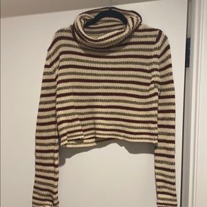 Striped turtleneck